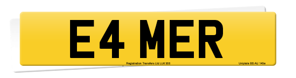 Registration number E4 MER